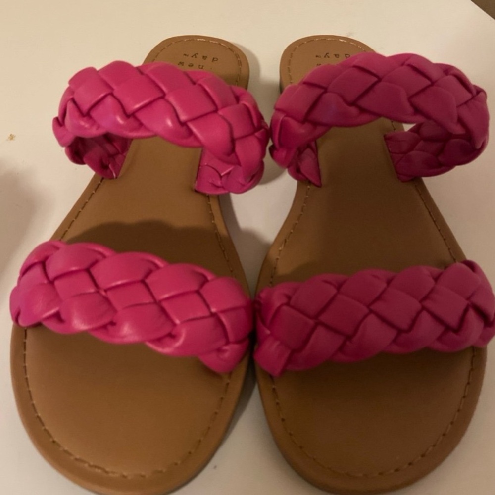 Pink Braided Sandals